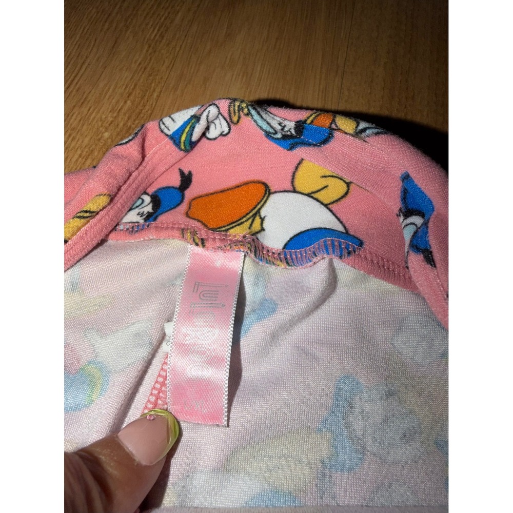 LuLaRoe Disney Kids Leggings Bundle Flounder Little Mermaid Donald Duck L/XL 2pk - Picture 5 of 5